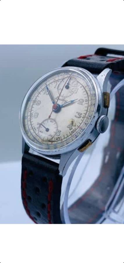 Breitling Chrono Vintage 34mm Large Dial ladies Perfectly Working Just Serviced