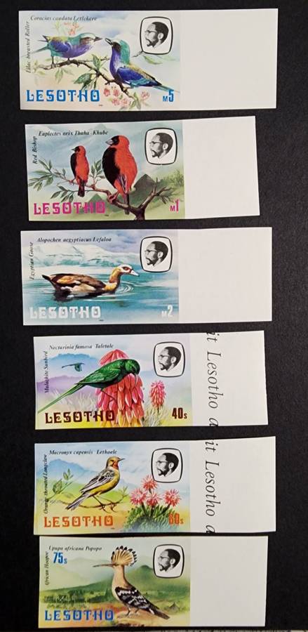 Lesotho birds 1982 imperforated set