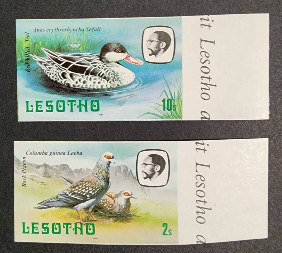Lesotho birds 1982 imperforated set
