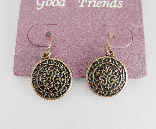 vintage style circle earrings