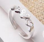fashion 925 silver plated mickey adjustable rings