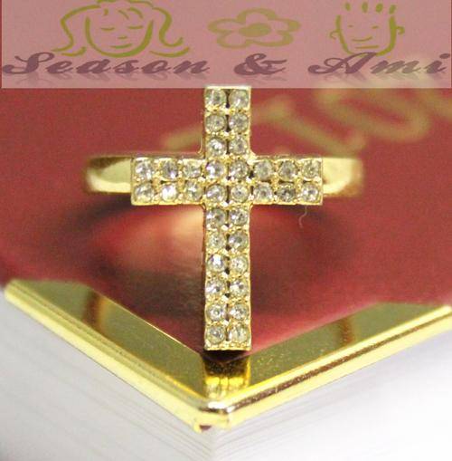gold fashion cross rings