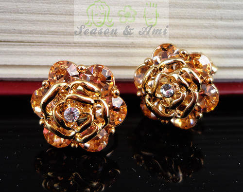 fashion rose style earrings ear clip