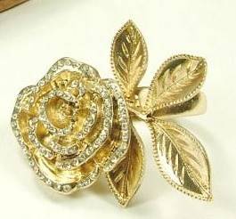 gold rose fashion rings