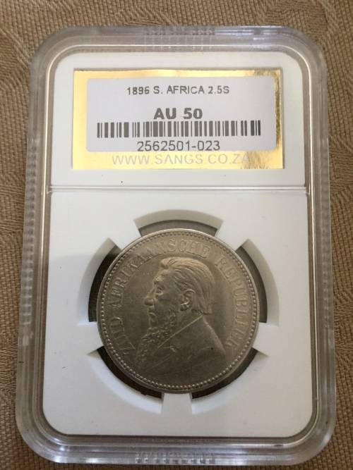 1896 S.Africa 2.5S AU50