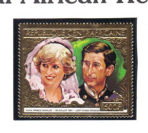 1981 - Royal Wedding - CENTRAL AFRICAN REPUBLIC - 1500F Gold Value - mint