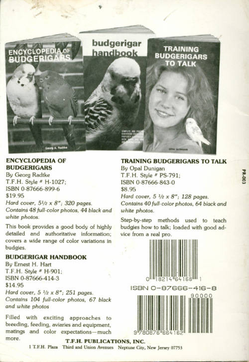 [B:2:S:CC]-Budgies in Color - Ernest H Hart