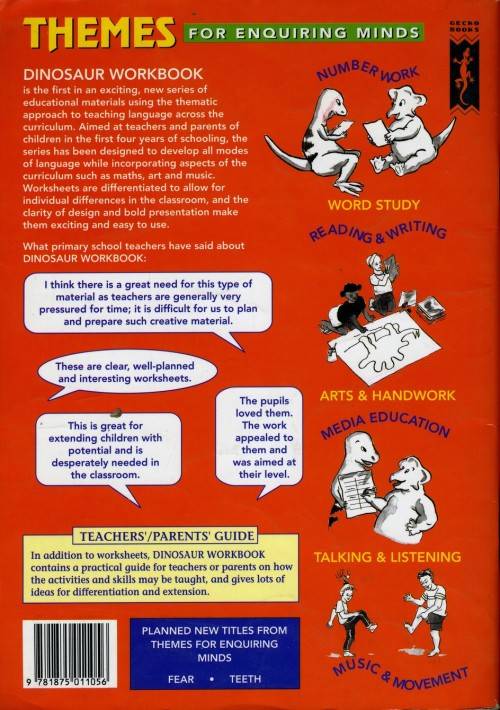[B:2:S:CC]-Themes for enquiring minds. Book One. Dinosaur Workbook. - Stella Hortop and Colleen Tatz