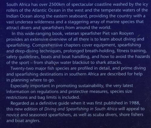 [B:2:S:CC]-Diving and Spearfishing in South Africa - Piet van Rooyen