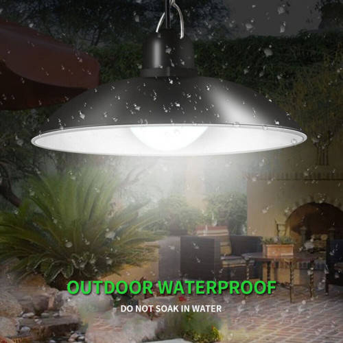 Solar Pendant Light Outdoor Indoor Double Headed Garden Security Flood Light