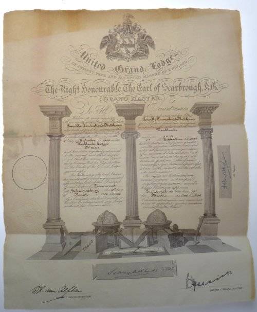 Free mason apron literature books masonic documents certificate rare lot