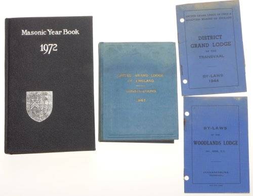 Free mason apron literature books masonic documents certificate rare lot
