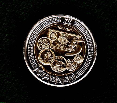 NEW SOUTH AFRICA 90TH ANNIVERSARY  R5 COIN