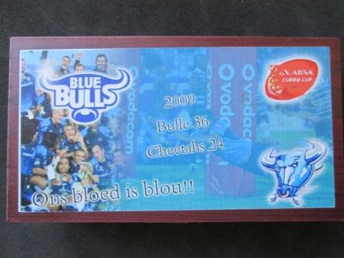 BLUE BULLS/BLOU BULLE - COLLECTORS 2009 WOODEN BOX and PROGRAMME 2010