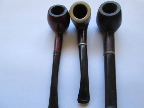 VINTAGE WOODEN SMOKING PIPES JOB LOT X 3