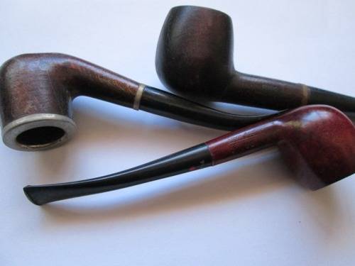 VINTAGE WOODEN SMOKING PIPES JOB LOT X 3