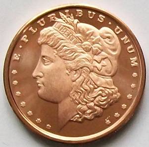 FIRST ON BOB!! WOW!!! 1 Oz .999 Fine Copper Morgan Dollar Coin