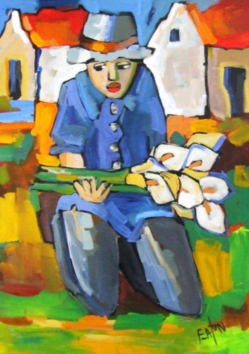 Lofty Eaton  (550 x 760)  Acrylic on canvas. Unframed