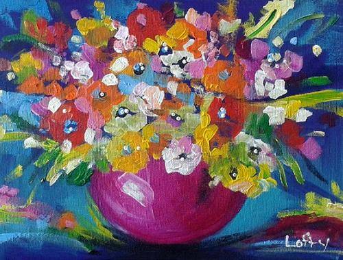 Spring is in the air .Original acrylic by Lofty. Unframed.(300 x 400)