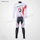 Stock Clearance Thermal WHITE AND RED SCOTT jersey& BIB pants (L)