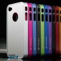 Don't Need Screw - Cross Line Aluminum Bumper Cover Case For iPhone 4g 4s