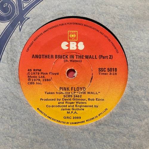Pink Floyd - Another Brick In The Wall Vinyl 7 Single South African Press