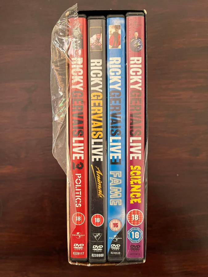 Ricky Gervais Live 4DVD Boxset Animals Politics Fame Science Import