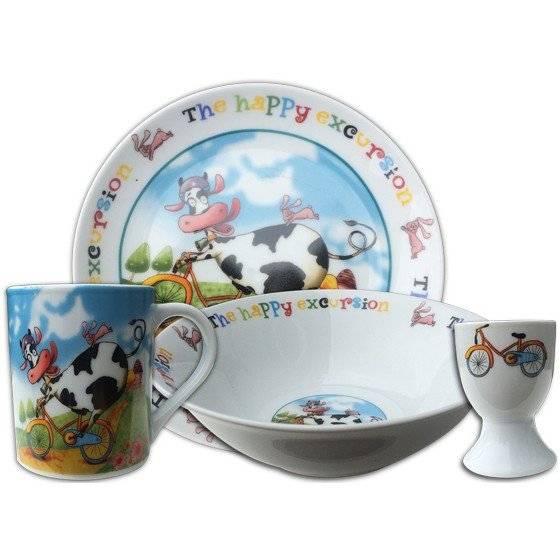 Abi Rose 4 Piece Children's Breakfast Set