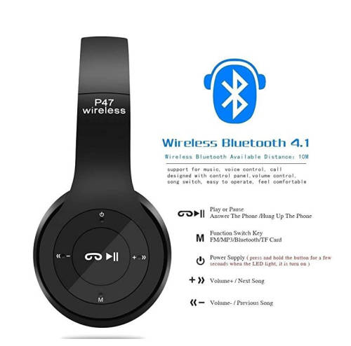 P47 Wireless Bluetooth Headphones