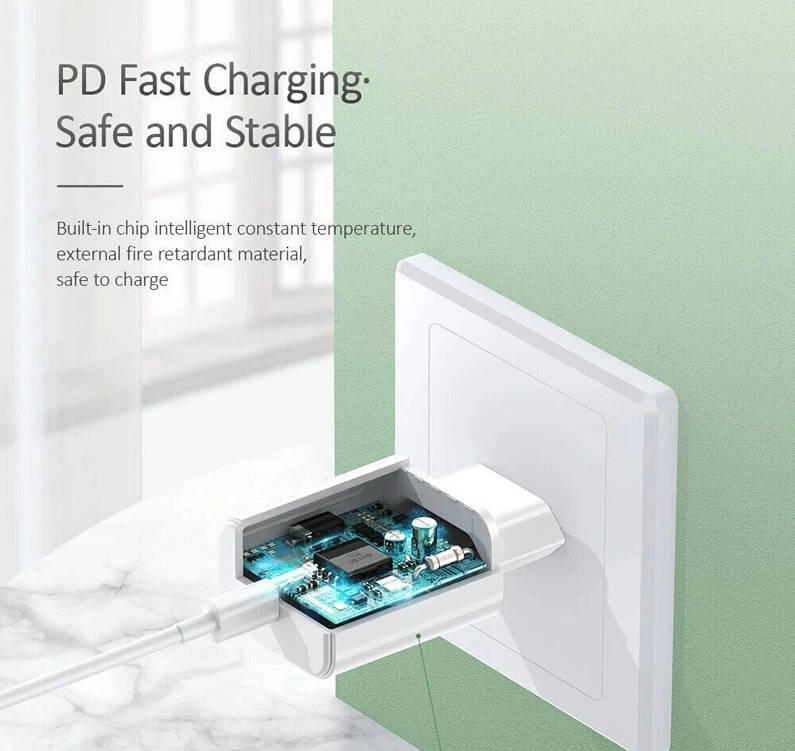 Fast Charger and Cable For iPhone 12 Q-PD8
