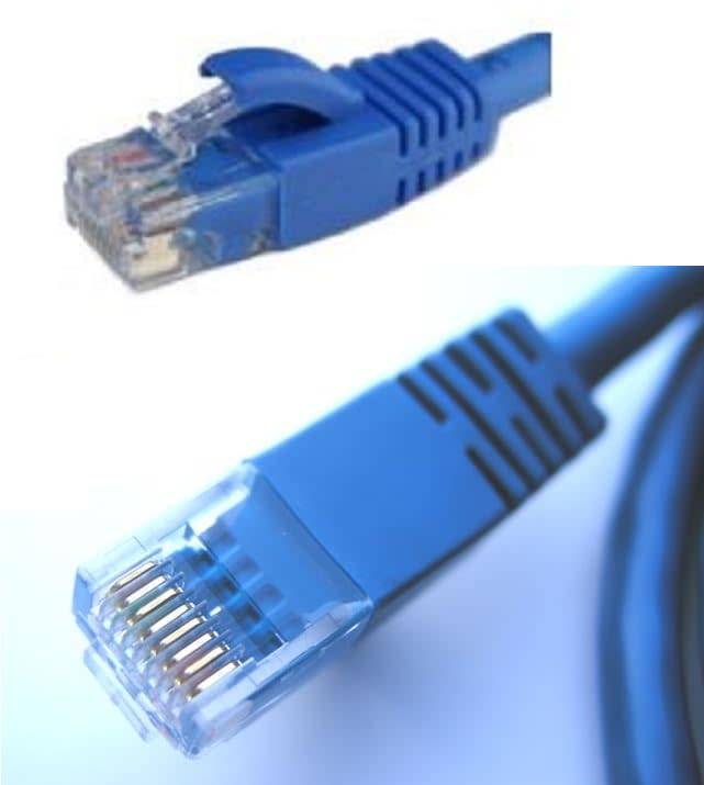 Blue RJ45 CAT6 Ethernet LAN Network Internet Computer Patch Solid Wire 23 AWG UTP Cable
