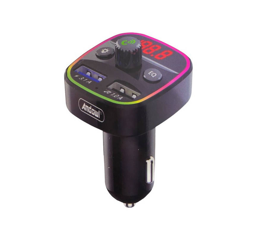 Andowl Bluetooth 5.0 Handsfree Audio FM Transmitter USB