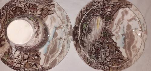 Weekend Special  ENGLISH COUNTRY SIDE TEA TRIO JOHNSON BROS (18 available)