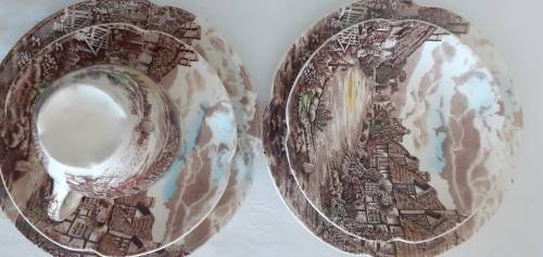 Weekend Special  ENGLISH COUNTRY SIDE TEA TRIO JOHNSON BROS (18 available)