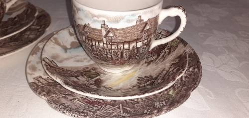 Weekend Special  ENGLISH COUNTRY SIDE TEA TRIO JOHNSON BROS (18 available)