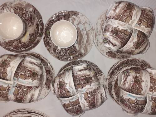 Weekend Special  ENGLISH COUNTRY SIDE TEA TRIO JOHNSON BROS (18 available)