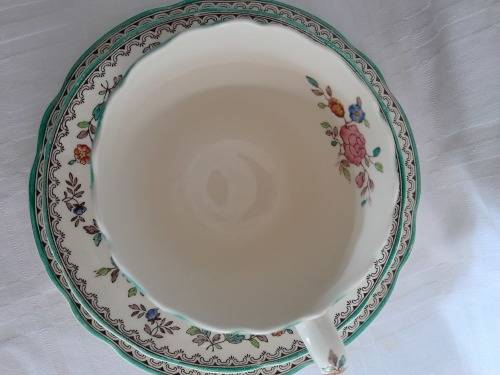 PERFECT BEAUTIFUL SPODE AUDLEY ROYAL JASMINE TEA TRIO (3 available)