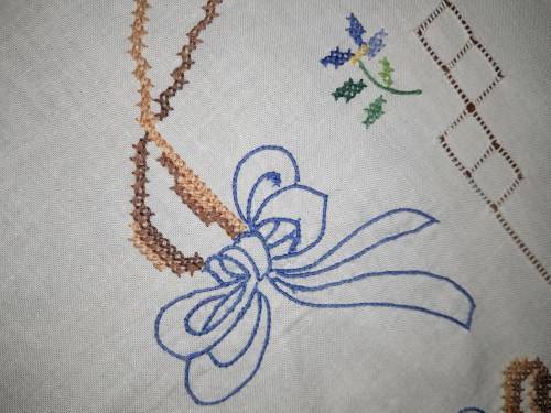 BIG BEAUTIFUL HAND EMBROIDERED TABLECLOTH (2 available)