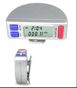 Bargain three buttons half round alarm clock pedometer. Two on offer!!