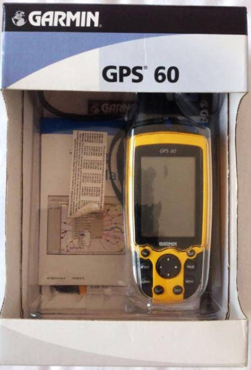 Garmin GPS 60 brand new in the box, never used, no reserve price.