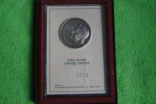 Rhodesian History Medallion in Stirling Silver - Ian Smith