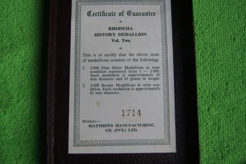 Rhodesian History Medallion in Stirling Silver - Ian Smith