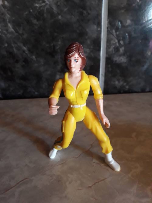 1988 April O'Neil (Blue Stripe on leg) Vintage Figure Teenage Mutant Ninja Turtles