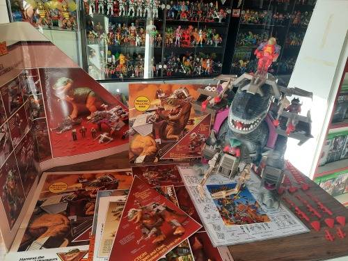 Dino Riders 1987 Complete RARE Tyrannosaurus Rex With Instructions And Box Cut Out Vintage Figure