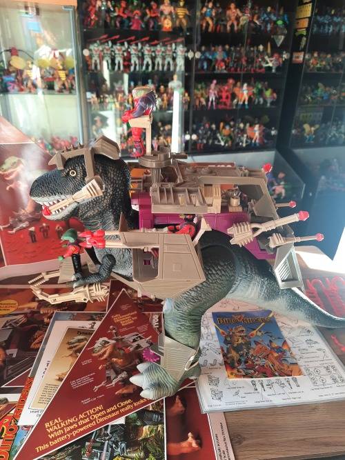 Dino Riders 1987 Complete RARE Tyrannosaurus Rex With Instructions And Box Cut Out Vintage Figure