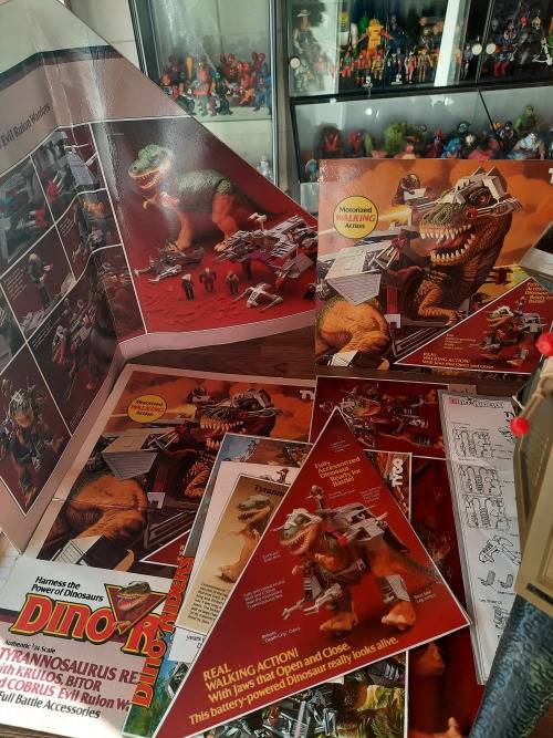 Dino Riders 1987 Complete RARE Tyrannosaurus Rex With Instructions And Box Cut Out Vintage Figure