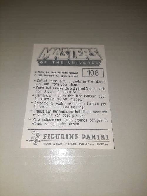 1983 MOTU PANINI STICKER 108 (MOTU) Vintage Figure