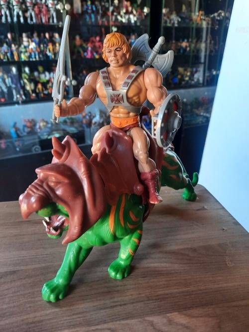 1981 Complete He-Man And Battle Cat of He-Man Masters of the Universe #38 (MOTU) Vintage Figure