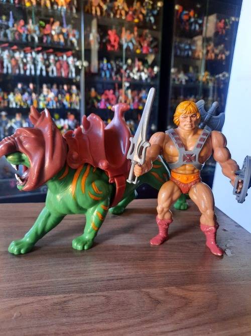 1981 Complete He-Man And Battle Cat of He-Man Masters of the Universe #38 (MOTU) Vintage Figure