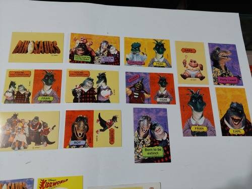 Vintage Sticker Album DINOSAURS x13 Stickers UNUSED Vintage Figure